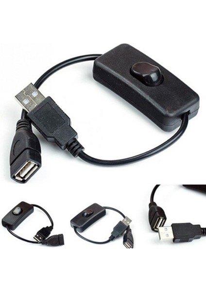 USB Şarj Kablosu Erkek Dişi Uzatma Kablosu Anahtarı Açma/kapama Anahtarı Arduino Ahududu Joystick Güç Için Güç Kontrolü (Yurt Dışından)