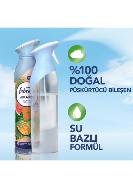 Hava Ferahlatıcı Sprey Oda Kokusu Tropik 185 ml x 3