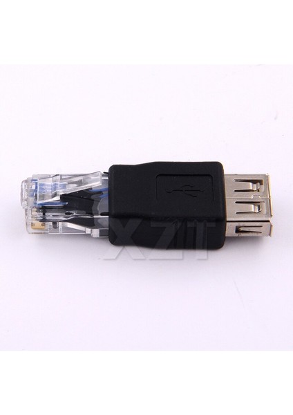 Kristal Kafa RJ45 Erkek USB 2.0 Af A Dişi Adaptör Konnektörü Dizüstü Lan Ağ Kablosu Ethernet Dönüştürücü Adpater (Yurt Dışından)