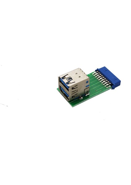 Dikey USB 3.0 Adaptörü 20 Pinli Dişi Usb3.0 Anakart 20 Pinli Çift Parçalı Adaptör (Yurt Dışından)