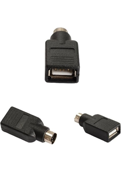 Usb'den Ps2'ye Ps/2 Bağlantı Noktası Adaptörü Dönüştürücü Fare Fare Klavye Pc Siyah Tak ve Çalıştır 4 x 1,7 x 1 cm (Yurt Dışından)