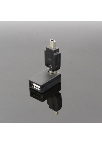 Mini USB 2.0 Erkek - USB Dişi Dönüştürücü 360 Derece Döndürme Konnektör Adaptörü (Yurt Dışından)