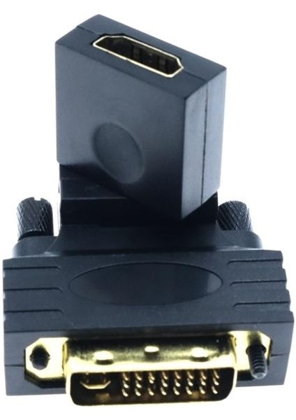 180 Derece Döner HDMI Uyumlu DVI 24 + 1 Adaptör Kadın - Erkek Hdtv Dönüştürücü Adaptör Pc Ps3 Projektör Tv Kutusu (Yurt Dışından)