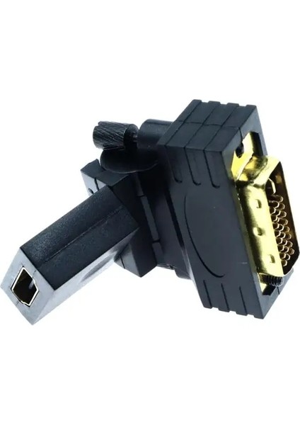 180 Derece Döner HDMI Uyumlu DVI 24 + 1 Adaptör Kadın - Erkek Hdtv Dönüştürücü Adaptör Pc Ps3 Projektör Tv Kutusu (Yurt Dışından)