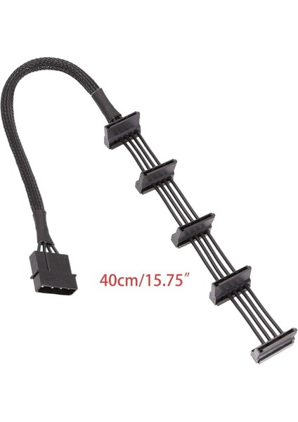 Yüksek Kalite 1 Adet Pratik Dayanıklı Pc Sunucusu 4 Pin Ide Molex 1 Ila 5 Sata Güç Kablosu Adaptörü Splitter Kabloları 18AWG (Yurt Dışından)