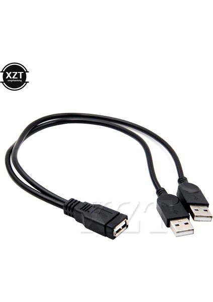 Yüksek Kaliteli USB 2.0 ve Kablo USB Çift Splitter Adaptör Kablosu Dişi - USB 2 Erkek Güç Uzatma Kablosu Bir Ila Iki (Yurt Dışından)