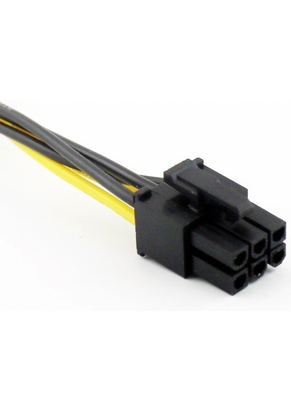 1x4 Pin Molex Erkek Tak 6 Pin Pcı-Express Dişi Pcıe Video Güç Adaptörü Konnektör Kablo Kordonu Siyah 20 cm (Yurt Dışından)