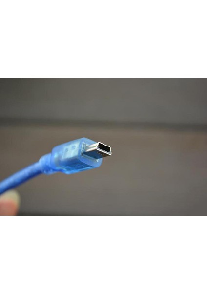 5pin Mini USB Kablosu Mini B Erkek - Erkek M/m Uzatma Veri Hattı Mavi (Yurt Dışından)