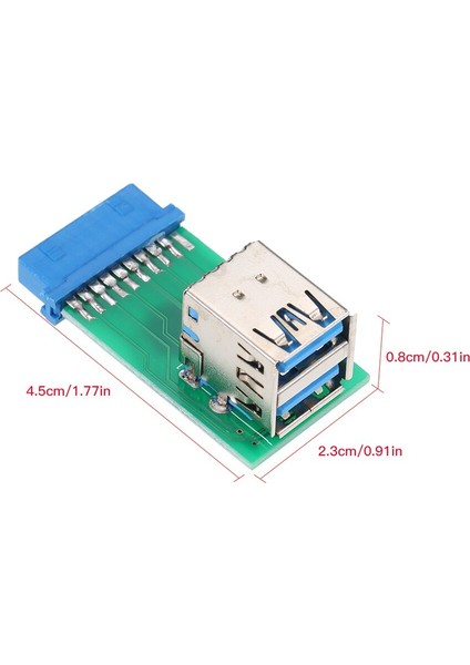 Çift USB 3.0 Tip-A Dişi - Anakart Adaptör Kartı 20PIN/19PIN Başlık Adaptör Kartı (Yurt Dışından) modelleri