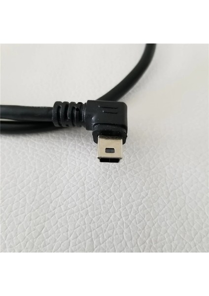 90 Derece Sağ Açı 5pin Mini B Erkek USB A Dişi Veri Kablosu Hattı Panel Montajı 50 cm (Yurt Dışından)