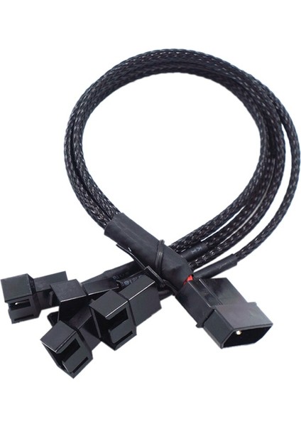 1 Adet 4 Pin Pwm Fan Kablosu 1 Ila 2/3/4 Yollu Splitter Siyah Kollu 27 cm Uzatma Kablosu Konektörü 4pin Pwm Uzatma Kabloları (Yurt Dışından)