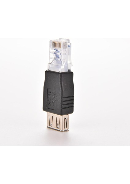 Dönüştürücü Fiş Pc Kristal Kafa RJ45 Erkek USB 2.0 Af A Dişi Adaptör Konnektörü Dizüstü Lan Ağ Kablosu Ethernet Dönüştürücü (Yurt Dışından)