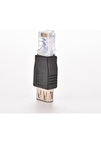 Dönüştürücü Fiş Pc Kristal Kafa RJ45 Erkek USB 2.0 Af A Dişi Adaptör Konnektörü Dizüstü Lan Ağ Kablosu Ethernet Dönüştürücü (Yurt Dışından)