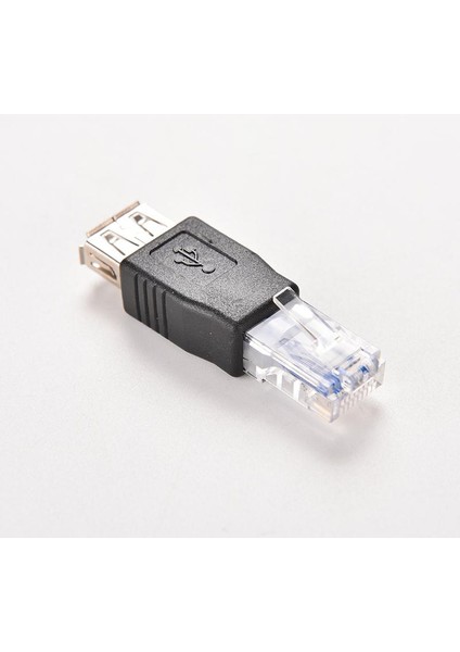 Dönüştürücü Fiş Pc Kristal Kafa RJ45 Erkek USB 2.0 Af A Dişi Adaptör Konnektörü Dizüstü Lan Ağ Kablosu Ethernet Dönüştürücü (Yurt Dışından)