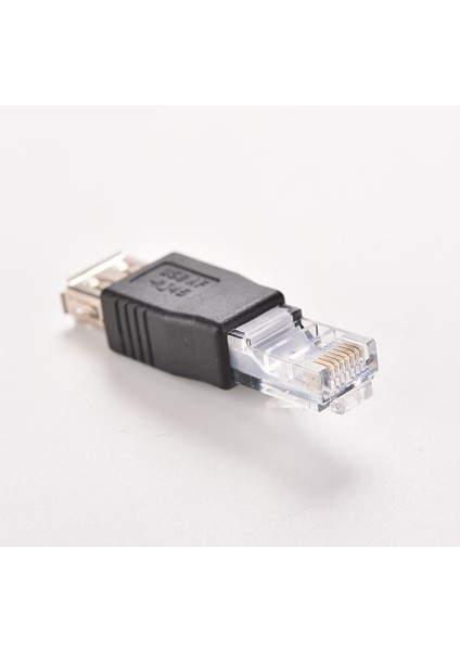 Dönüştürücü Fiş Pc Kristal Kafa RJ45 Erkek USB 2.0 Af A Dişi Adaptör Konnektörü Dizüstü Lan Ağ Kablosu Ethernet Dönüştürücü (Yurt Dışından)
