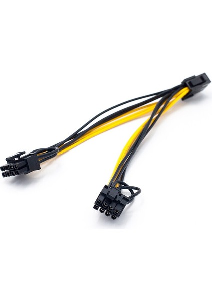 12V Eps Cpu 6 Pinli Çift Pcıe Pcı-E 8pin + 8(6 2) Pin Pcı Express Adaptörü Grafik Kartı Güç Uzatma Şerit Kablosu 20 cm (Yurt Dışından)