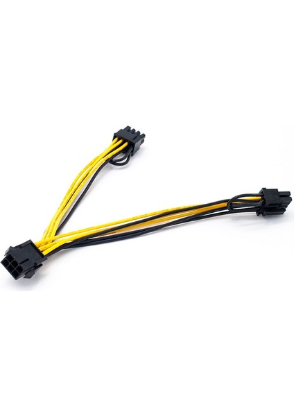 12V Eps Cpu 6 Pinli Çift Pcıe Pcı-E 8pin + 8(6 2) Pin Pcı Express Adaptörü Grafik Kartı Güç Uzatma Şerit Kablosu 20 cm (Yurt Dışından)