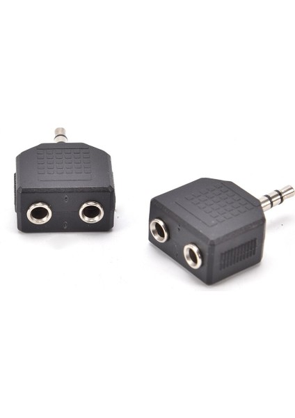 2 Adet Ses 3.5mm Jack Erkek Çift Aux Kadın Kulaklık Y Splitter Adapte Mikrofon Ses Y Splitter Kablosu Kulaklık Pc Adaptörü (Yurt Dışından)