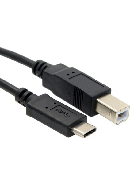 Tip-C - Tip B Usb-C USB 3.1 Tip C Erkek Konnektör - USB 2.0 B Tipi Erkek Veri Kablosu, Cep Telefonu ve Macbook ve Dizüstü Bilgisayar Için 1 M/3ft (Yurt Dışından)