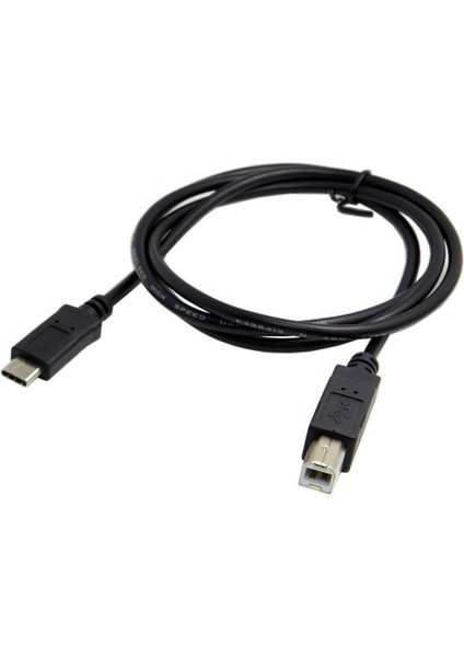 Tip-C - Tip B Usb-C USB 3.1 Tip C Erkek Konnektör - USB 2.0 B Tipi Erkek Veri Kablosu, Cep Telefonu ve Macbook ve Dizüstü Bilgisayar Için 1 M/3ft (Yurt Dışından)
