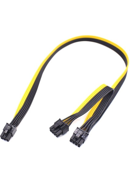 Sunucu Güç Kartı 6pin - Çift Pcı-E 8(6+2) Pc Grafik Ekran Kartı Güç Ayırıcı Kablo Kablosu 18AWG Serisi Devre Btc Için (Yurt Dışından)