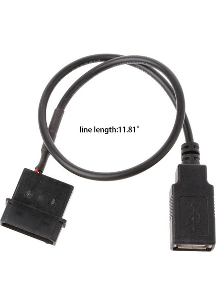 30CM Pc Dahili 5V 2-Pin Ide Molex'ten USB 2.0 Tip A Dişi Güç Adaptörü Kablosu Yüksek Kaliteli Plastik + Metal Noenname_null (Yurt Dışından)