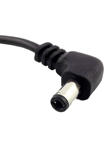 2x Dc Güç 5.5mm x 2.5mm Erkek Fiş Sağ Açı 5.5x2.1mm Dişi Adaptör Konnektör Kablosu 20 cm (Yurt Dışından)