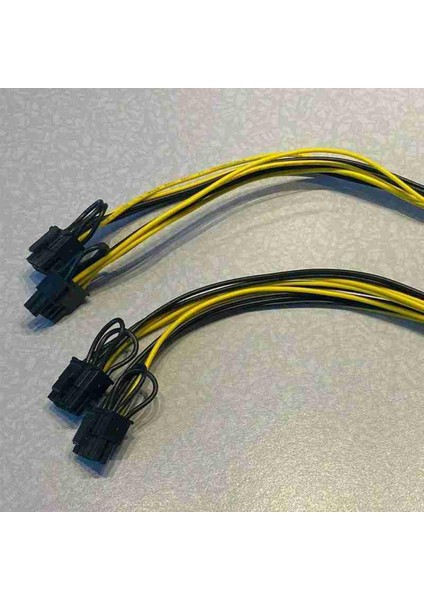 6pin(6+2) Pcı - 2 x Pcıe Anakart Grafik Ekran Kartı Pcı-E Gpu VGA Ayırıcı Hub Güç Kablosu (Yurt Dışından)