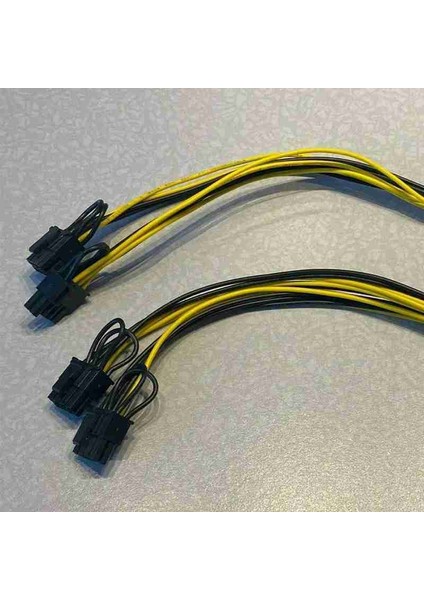 6pin(6+2) Pcı - 2 x Pcıe Anakart Grafik Ekran Kartı Pcı-E Gpu VGA Ayırıcı Hub Güç Kablosu (Yurt Dışından)