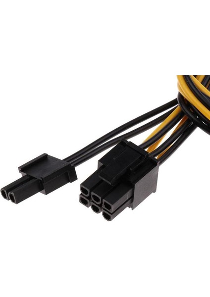 6pin(6+2) Pcı - 2 x Pcıe Anakart Grafik Ekran Kartı Pcı-E Gpu VGA Ayırıcı Hub Güç Kablosu (Yurt Dışından)