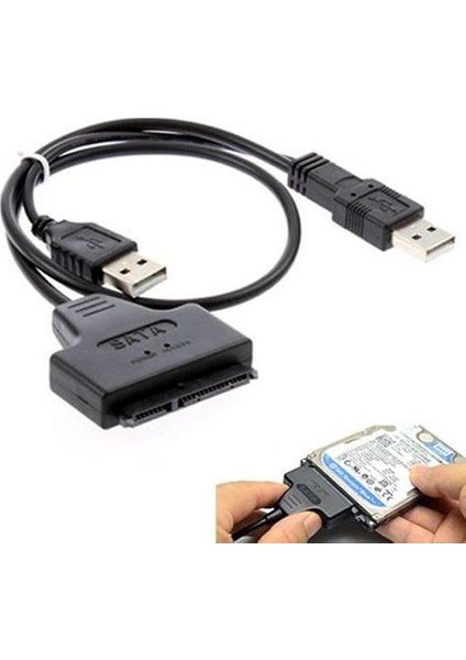 Yeni Sabit Disk Sürücüsü Sata 7 + 15 Pin 22 - USB 2.0 Adaptör Kablosu 2.5 Sata HDD Dizüstü Bilgisayar (Yurt Dışından)