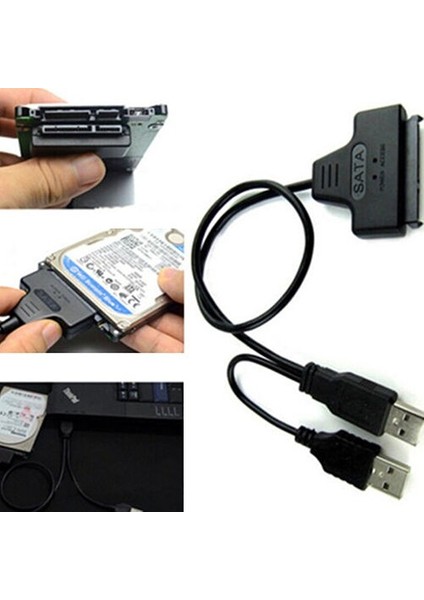Yeni Sabit Disk Sürücüsü Sata 7 + 15 Pin 22 - USB 2.0 Adaptör Kablosu 2.5 Sata HDD Dizüstü Bilgisayar (Yurt Dışından)