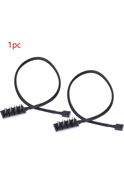 Örgülü Kollu Aksesuarlar Soket Fan Hub Pc Güç Kablosu Cpu Soğutma 4pin Splitter Adaptörü Pwm 12V Bilgisayar (Yurt Dışından)