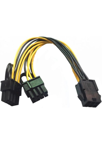 6 Pin - Çift Pcıe 8 Pin (6+2) Grafik Kartı Pcı Express Güç Adaptörü Gpu VGA Uzatma Kablosu Madencilik Kartı Güç Kablosu (Yurt Dışından)