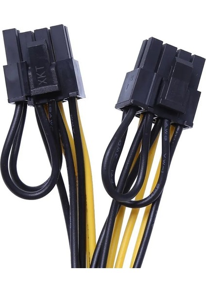 6 Pin - Çift Pcıe 8 Pin (6+2) Grafik Kartı Pcı Express Güç Adaptörü Gpu VGA Uzatma Kablosu Madencilik Kartı Güç Kablosu (Yurt Dışından)