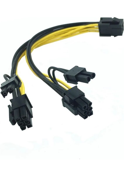 6 Pin - Çift Pcıe 8 Pin (6+2) Grafik Kartı Pcı Express Güç Adaptörü Gpu VGA Uzatma Kablosu Madencilik Kartı Güç Kablosu (Yurt Dışından)