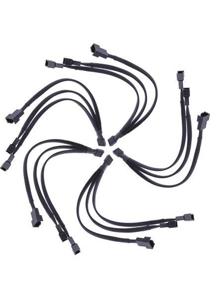 Pinli 1 Ila 3 4 Pinli Uzatma Kablosu 1 Ila 3 Yollu Cpu Pwm Kasa Soğutma Fanı Splitter Hub Güç Fan Çıkışı Adaptör Kablosu (Yurt Dışından)
