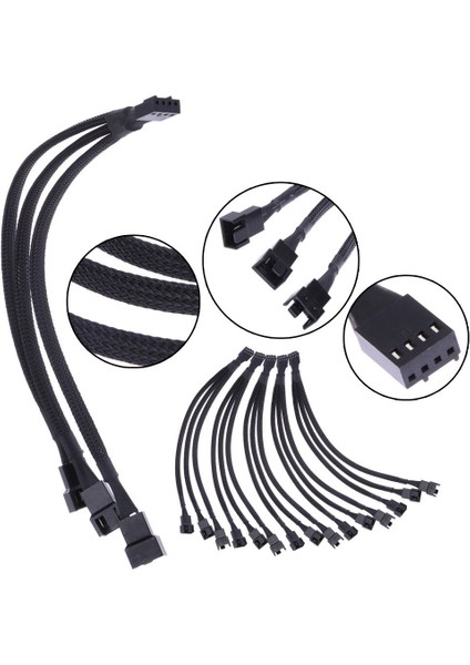4 Pin Taşınabilir Cpu Kalaylı Bakır Kollu Anakart Pratik 1 Ila 3 Yollu Uzatma Kablosu Ofis Konektörü Splitter Pwm Fan (Yurt Dışından) fiyatları