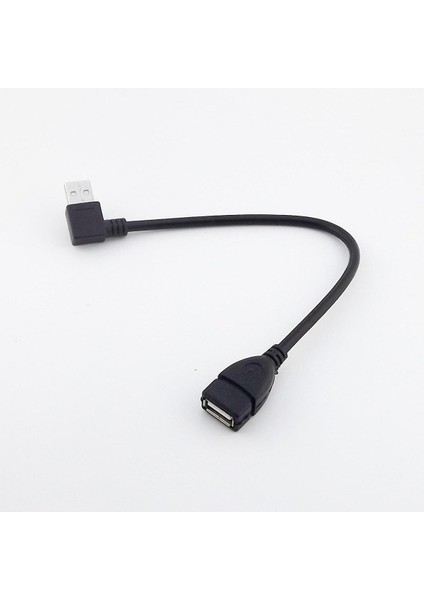1 Adet USB 2.0 Tip A Erkek Sol Açı Kadın Uzatma Adaptörü Dönüştürücü Kablo Kordonu 25 cm (Yurt Dışından)
