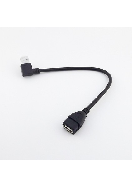 1 Adet USB 2.0 Tip A Erkek Sol Açı Kadın Uzatma Adaptörü Dönüştürücü Kablo Kordonu 25 cm (Yurt Dışından)