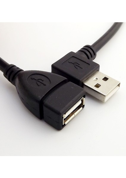 1 Adet USB 2.0 Tip A Erkek Sol Açı Kadın Uzatma Adaptörü Dönüştürücü Kablo Kordonu 25 cm (Yurt Dışından)