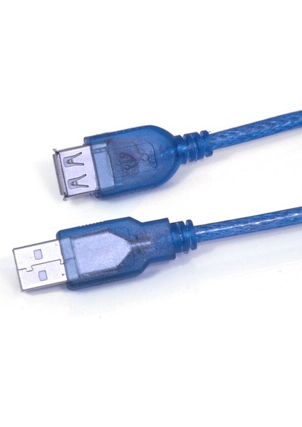 USB 2.0 Uzatma Kablosu Bakır Erkek - Kadın USB Kısa Kablo Çift Koruyucu Şeffaf Mavi Yüksek Hızlı Anti-Parazit 30 cm (Yurt Dışından) modelleri