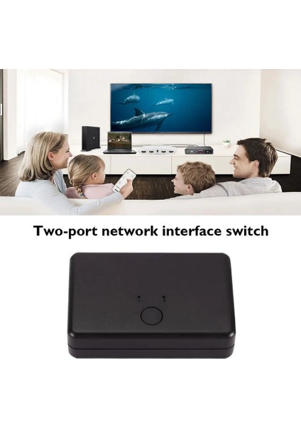 2 Port RJ45 Ağ Anahtarı Kutusu Çift 2 Yollu Bağlantı Noktası Hub Ethernet Paylaşım Adaptörü Switcher Bilgisayar Pc Malzemeleri Için (Yurt Dışından)