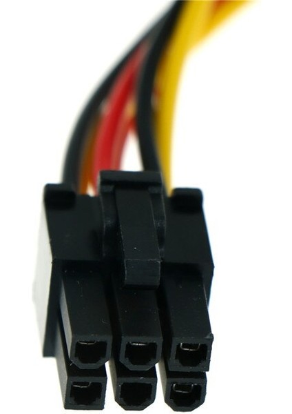 4 Pin Molex 6 Pin Pcı-E Atx Psu Güç Adaptörü Grafik Ekran Kartı Dönüştürücü Kablo Hattı Adaptörü Güç Kabloları 2 Adet (Yurt Dışından)