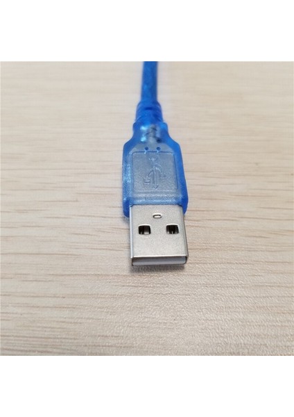 30 cm USB 2.0 Tip A Erkek - B Erkek (Am - Bm) Adaptör Dönüştürücü Kısa Veri Kablosu Kablosu Yazıcı Için Mavi (Yurt Dışından)