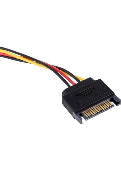15 Pin Sata Erkek - 4 Pin Molex Dişi Ide HDD Güç Sabit Sürücü Kablosu (Yurt Dışından)