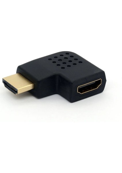 HDMI Erkek Dişi Adaptör Dönüştürücü 90 Derece Açı Sağa / Sola Dönüş HDMI Konektörü Destek Çözünürlükleri 1080P (Yurt Dışından)