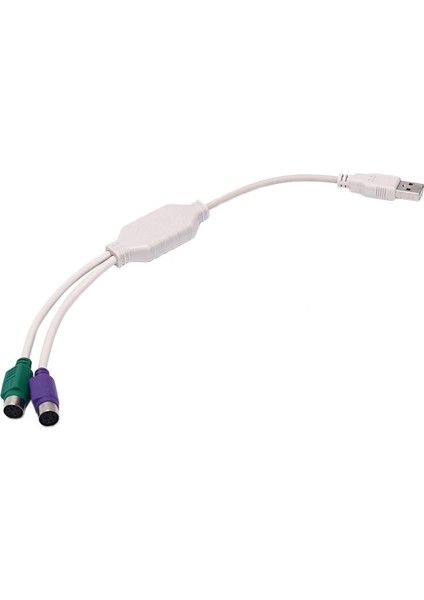 USB Erkek - Çift Ps/2 Ps2 Dişi Kablo Fare Klavye Adaptörü Dönüştürücü (Yurt Dışından)