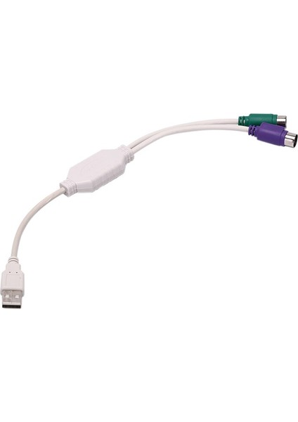 USB Erkek - Çift Ps/2 Ps2 Dişi Kablo Fare Klavye Adaptörü Dönüştürücü (Yurt Dışından)