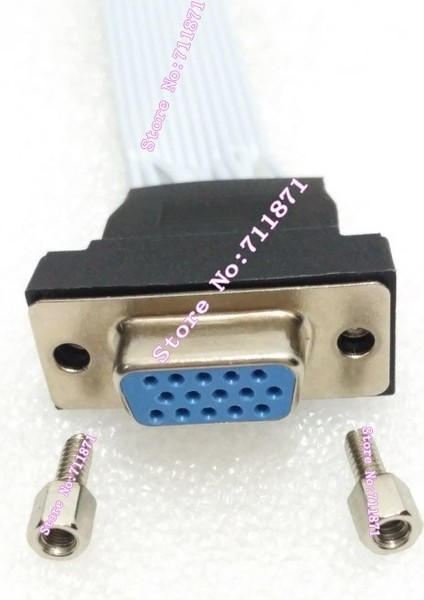 20CM 30CM 12P - 15PIN D-Sub VGA Kablosu Hattı 12P 15P Dıy LCD Monitör VGA Kablosu 2.0 Pitch 12P - 15PIN D-Sub VGA Dişi Tel Kablosu (Yurt Dışından)